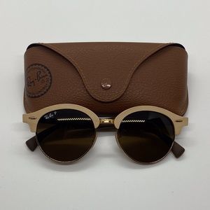 Ray-Ban P Clubmaster Wood Round Sunglasses RB 4246